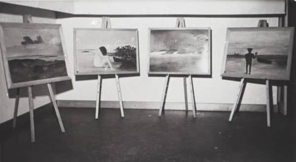 Sidney Nolan, 4 of 12 Fraser Island paintings exhibited at The Moreton Galleries, Brisbane, 17-28 February 1948.