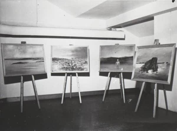 Sidney Nolan, 4 of 12 Fraser Island paintings exhibited at The Moreton Galleries, Brisbane, 17-28 February 1948.