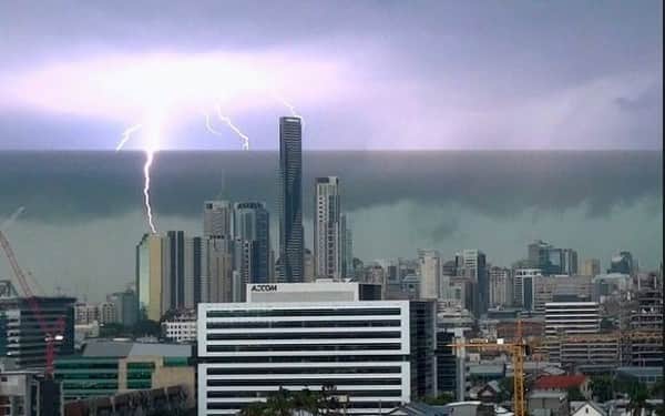 Hail storm over Brisbane